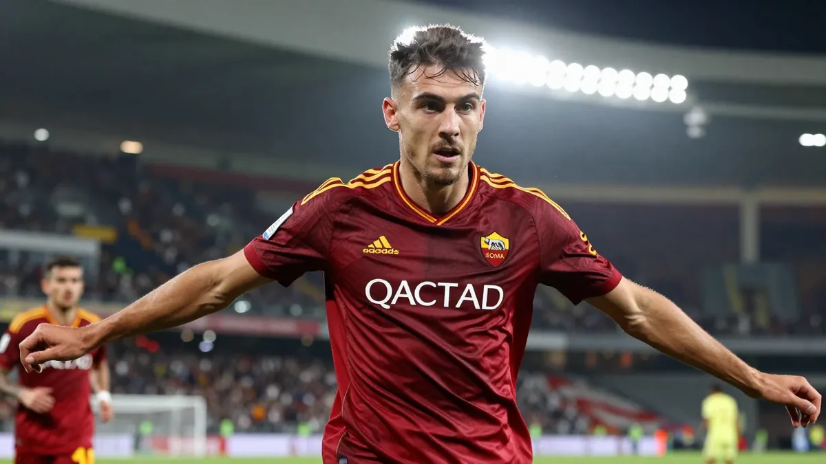 A Reuters Connect archive photo shows AS Roma's Nicolò Zaniolo and Atalanta's Caleb Okoli in a clash of play during the...